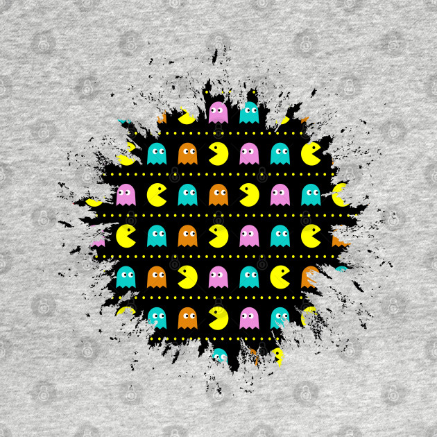 Pacman pattern Pacman Game TShirt TeePublic